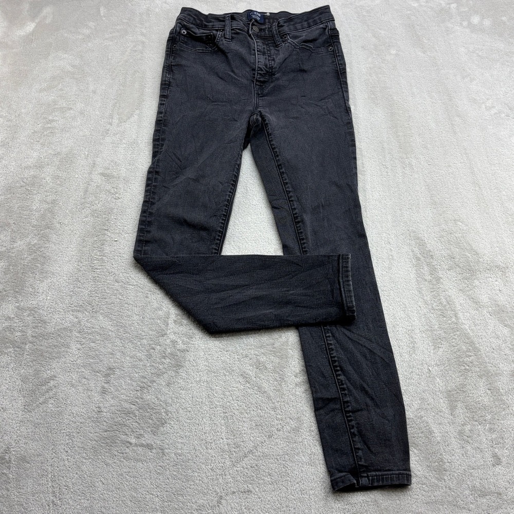 J.Crew High-Rise Skinny Jeans Women 26 Gray Faded Wash Stretch Slim Edgy Denim